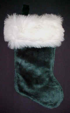 Green Plush Large Christmas Stockings