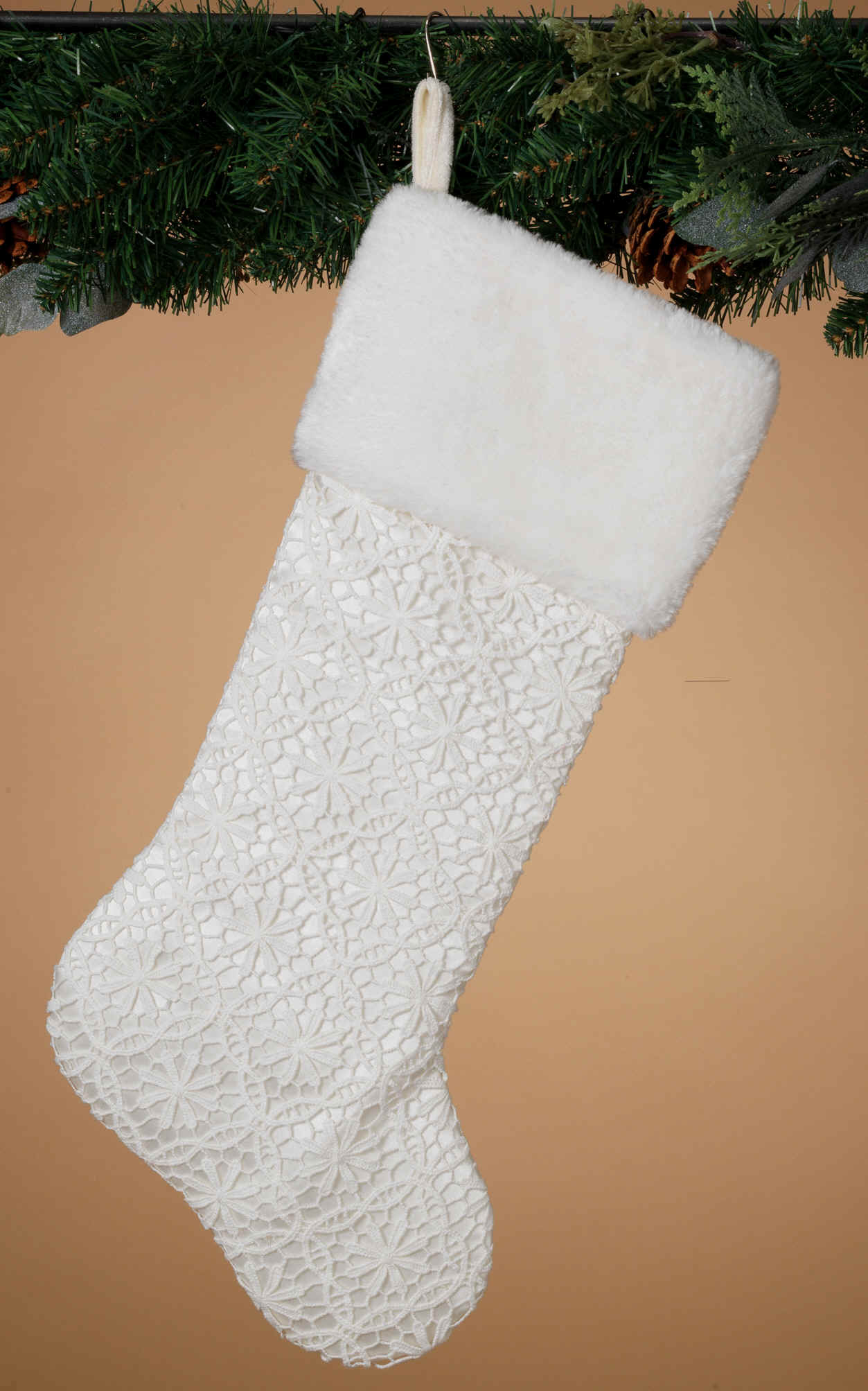 Lace Christmas stocking
