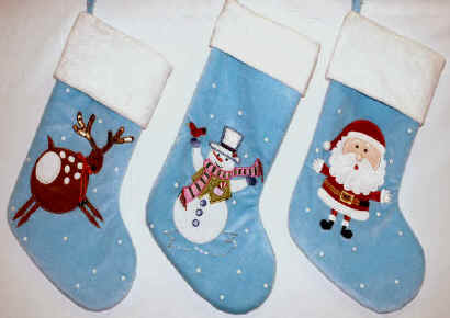 Blue Velvet Christmas Stockings
