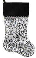 Black velvet xmas stocking