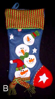 Snowman Christmas Stocking 