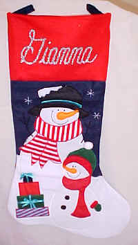 Jumbo Snowman Christmas Stocking